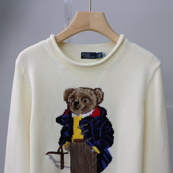 Polo Ralph Lauren Cartoon series rolled collar women's white sweater - Picture 4 of 8